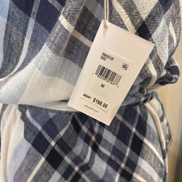 Splendid Annalise Blue Black Plaid Maxi Dress | Women's Size Medium | NWT - Picture 10 of 11